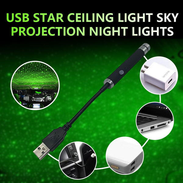 Car USB Star Ceiling Light Sky Projection Lamp Romantic Atmosphere