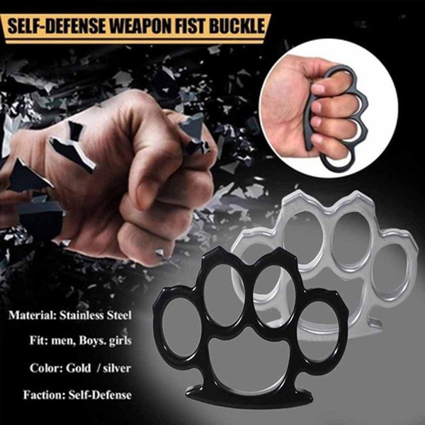 Self-Protection Tools Titanium Steel Brass Knuckle Multifunctional Self-defense  Weapon