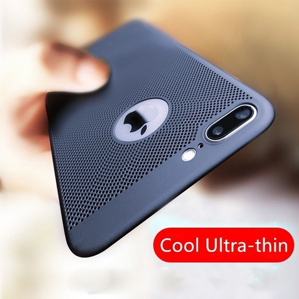 Capa de telefone ultrafina respirável legal para iPhone 7 7Plus XS XR Capa  traseira de grade de favo de mel de plástico rígido para iPhone X 8 8Plus |  Wish