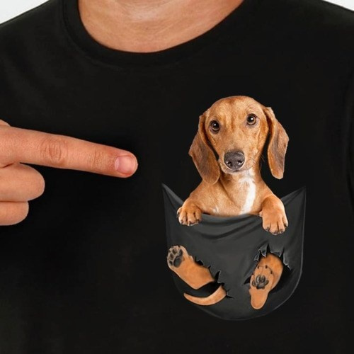 dachshund pocket tee