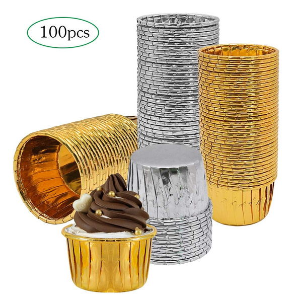 Mini Gold Foil Cupcake Cups - The Peppermill