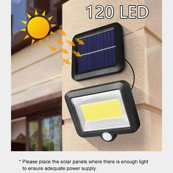 48 LED Waterproof Solar Lamp Outdoor Garden Yard PIR Motion Sensor Wall Light 