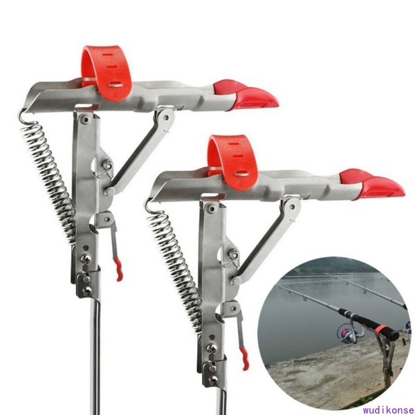 Automatic Spring Fishing Rod Holder Folding Fishing Pole Mount Bracket  Ground Stand Fish Pole Holder Standard Fishing Tool