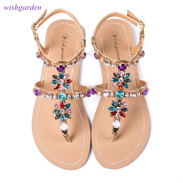 diamond thong sandals