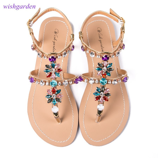 Buy Womens Sandals Summer Beach Flip Flops Thongs Ladies Bohemian