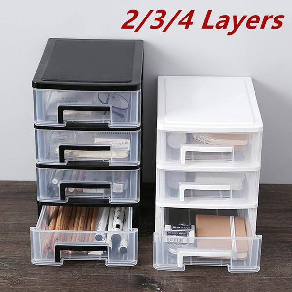 2/3/4 Layers Transparent Desktop Drawer Type Storage Box Plastic Mini  Cosmetics Storage Organizer Sundries Holder | Wish