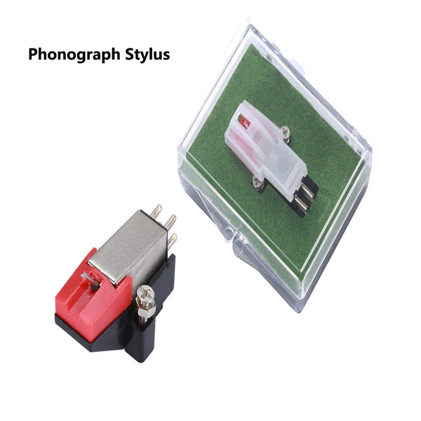 2pcs Phonograph Turntable Moving Magnet Stereo Vinyl Record Player Stylus Needle More Delicate Sound Tracking Ability