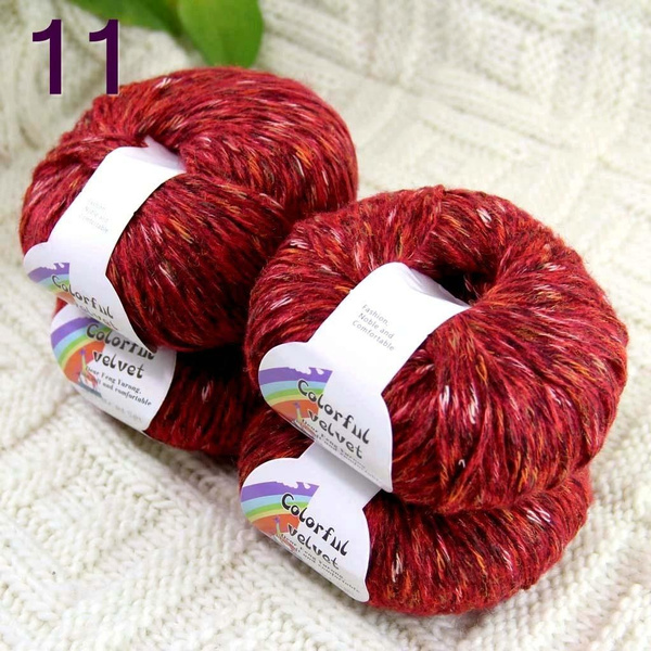 Sale of colorful wool 4 ballsX50g thread camel hair color broken dyed line knitted scarf coat line mohair wool yarn red 824-11-4 Professional sales of yarn, please pay attention to the store Sale of colorful wool 4 ballsX50g thread camel hair color broken dyed line knitted scarf coat line mohair wool yarn red 824-11-4 Professional sales of yarn, please pay attention to the store