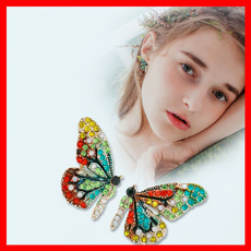 butterfly, Fashion, Jewelry, silverneedle