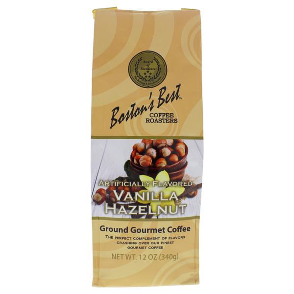 Vanilla Hazelnut Ground Gourmet Coffee by Bostons Best for Unisex 12 oz Coffee Wish