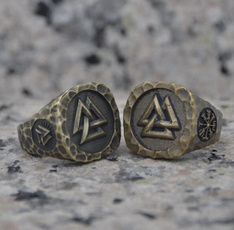 ringsformen, amuletring, Men, Stainless steel ring