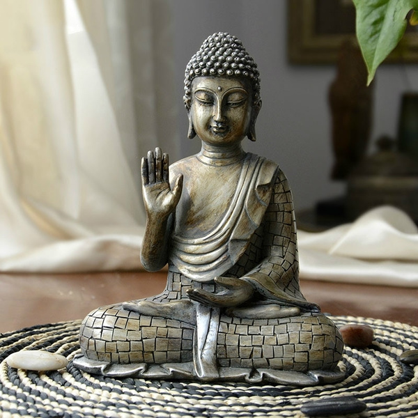 región Desaparecido Folleto Resina imitación cobre budismo Bodhisattva Sakyamuni estatua de Buda India  escultura de Buda Vintage Cabeza de Buda resina arte Decoración | Wish