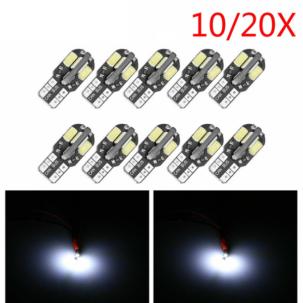 20 x Canbus T10 194 168 W5W 5730 8 LED SMD White Car Side Wedge Light Lamp Bulb
