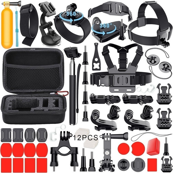 YHTSPORT Gopro Accessoires Kit pour Gopro Hero 6 5 4 3 Hero Session et  SJ4000 Xiaomi Yi DBPOWER et Autres caméras de Sport (Black) : :  Sports et Loisirs