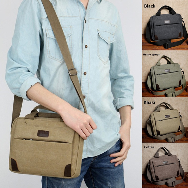 Fashion Men's Canvas Crossbody Hiking Military Messenger Sling Shoulder ...