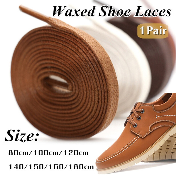 1pair Flat Waxed Shoe Laces Waterproof String Weave ShoeLaces JMDEBB zh 