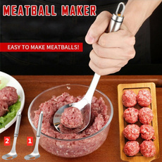Steel, meatspoon, Kitchen & Dining, meatballmaker