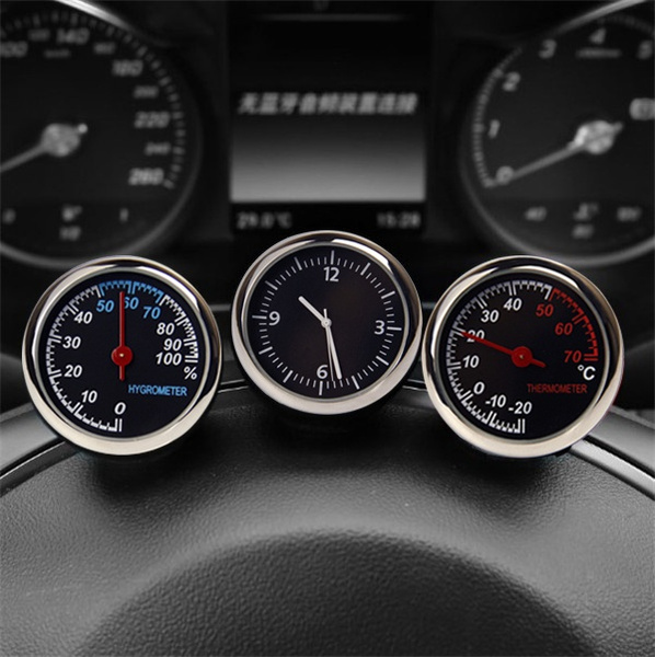 Automobile Digital Clock Thermometer Hygrometer Decoration