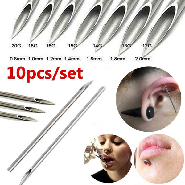 10 Pcs/Lot 12/13/14/15/16/18/20G Disposable Stainless Steel