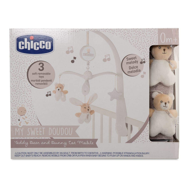 Mobile My Sweet Doudou Ursinho E Coelhinho 0m Chicco Wish Mobile My Sweet Doudou Ursinho E Coelhinho 0m Chicco Wish