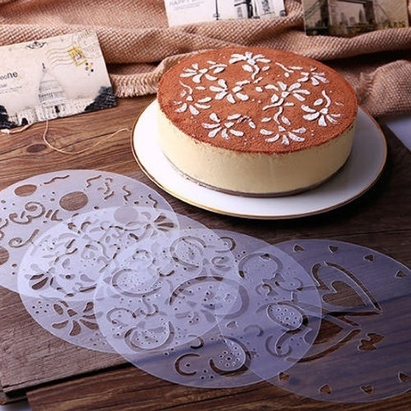 Details about   Bakery Tools Decorating Stencils Flower Heart Birthday Party Cake Mold Mould 