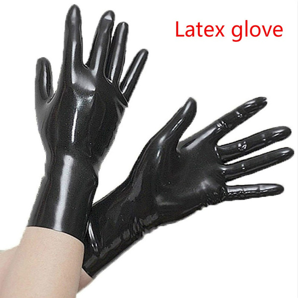 CHLORINATED Latex WRIST/SHORT Gloves 1108k PREMIUM Made in Germany BLACK