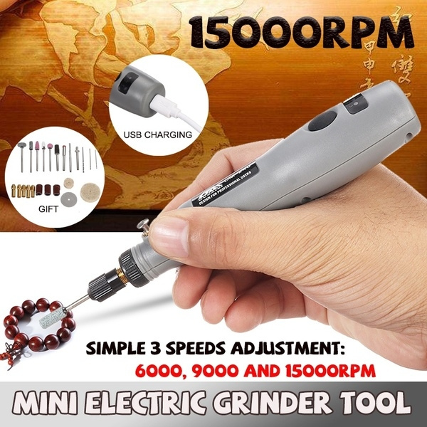 3 Speed Cordless Electric Mini Grinder Sander Rotary Tool Drill Kit  Accessories