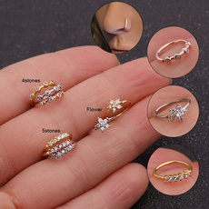 spiralnosering, Fashion, Jewelry, Crystal