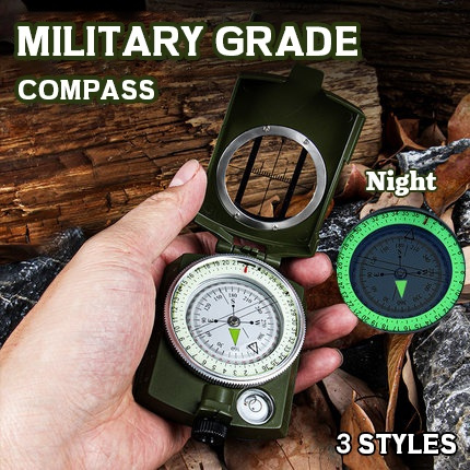 Military Army Metal Sighting Compass Clinometer Camping Hiking survival 