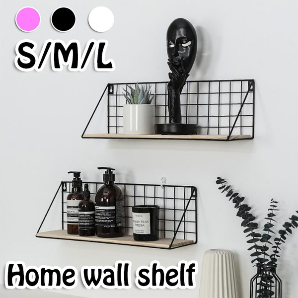 Wall Shelves Wire Diy Storage, Large Decorative Wall Shelves