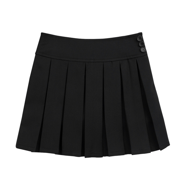 Girls School Uniform Skort Kids Casual Pleated Side Zipper Scooter ...