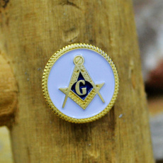 masoniclapelpin, freemasonry, Brooch Pin, white