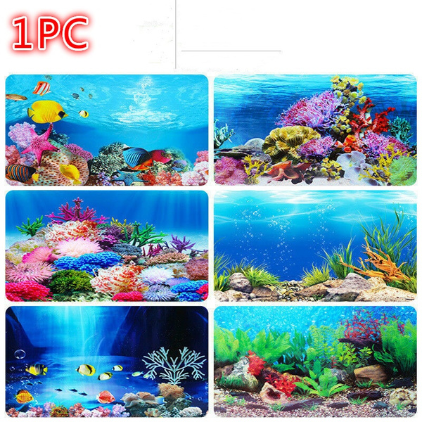 Fish Tank Aquarium Background 2 Sided Poster Aquarium Ocean Landscape ...