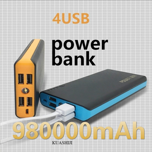 broeden Beperking Lucht Portable Power Bank 4 USB Power Bank 980,000mAh mobile power Battery  External Portable Charger PowerBank for Smart Phone | Wish