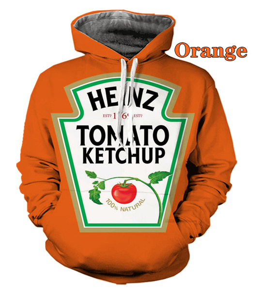 Hot 3D Print Heinz Tomato Ketchup Hoodie Unisex Casual Street Tops | Wish