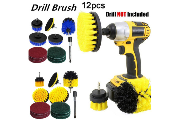 Electric Drill Brush Attachment Kit Brush Nylon Round Cleaning Brush C –  happineshome