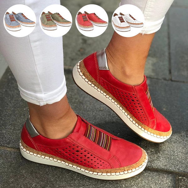 Hollow out round cheap toe casual sneakers