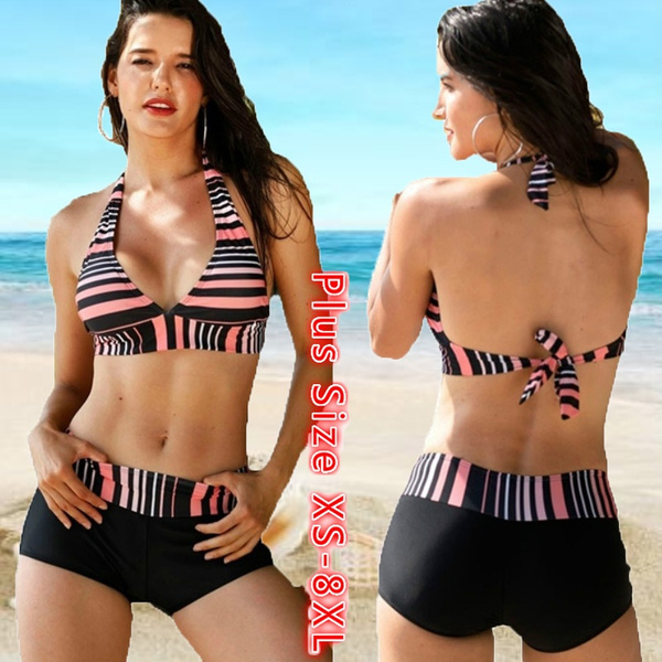 Women Two Pieces Bikini Sets Swimming Costumes Two Piece Swimsuits Swimwear  Beach Suit Plus Size XS-8XL