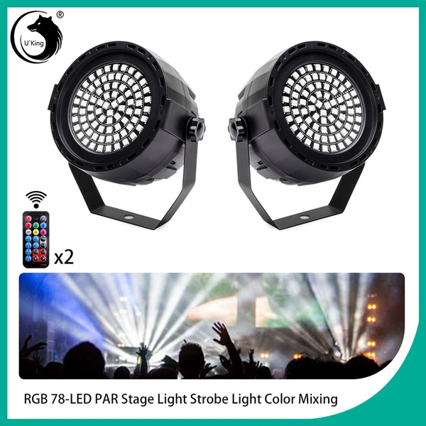 U`King RGB Strobe 78 LED DMX Hochzeit Disco Party Licht Remote Bühnenbeleuchtung 