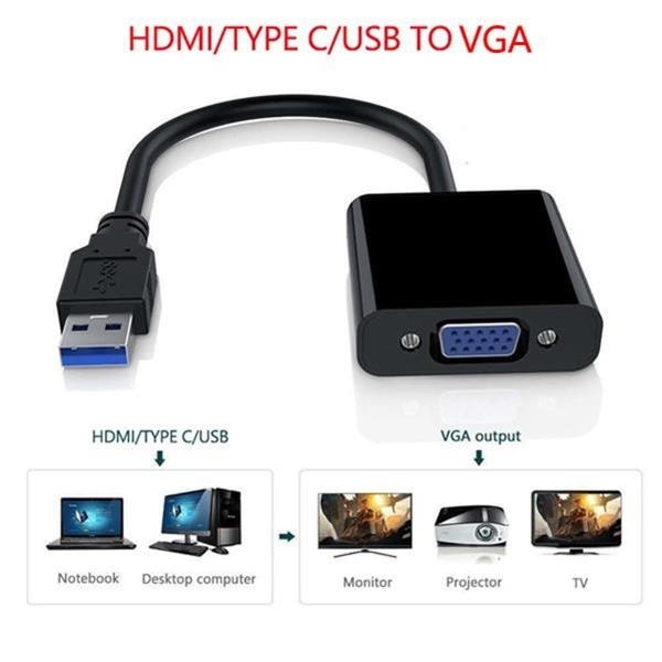 HDMI to VGA Adapter Video Graphic Card 