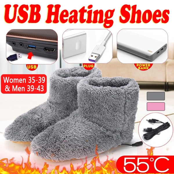 Winter USB Electric Heating Shoes Heating Shoes Warm Foot Treasure Warm Shoes 
