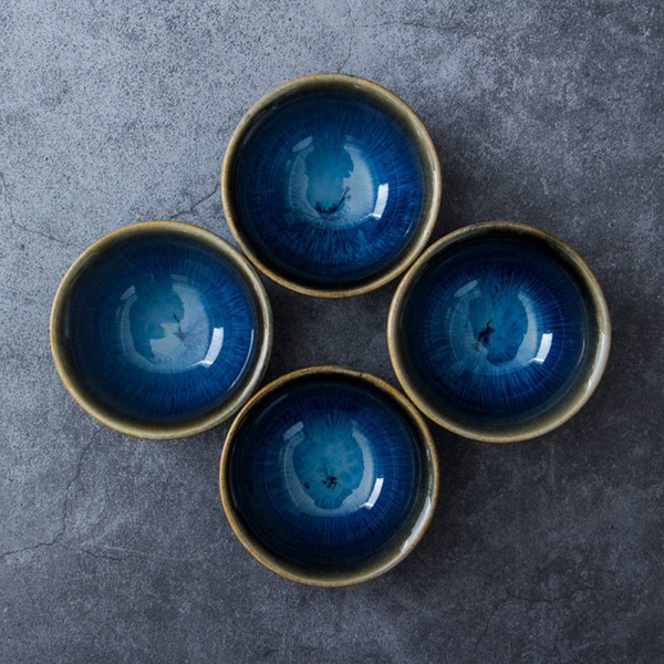 4pcs Sake Cups Exquisite Japanese Style Wine Cup for Tea Sake Coffee Water Wine