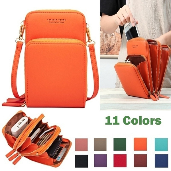 New Crossbody Bag Cell Phone Mini Purse PU Leather Shoulder Bags