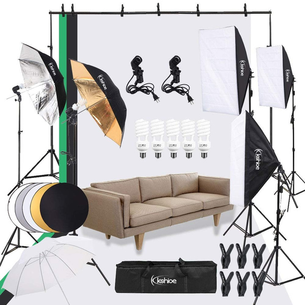 Kshioe Photography Lighting Kit, Umbrella Softbox Set Continuous