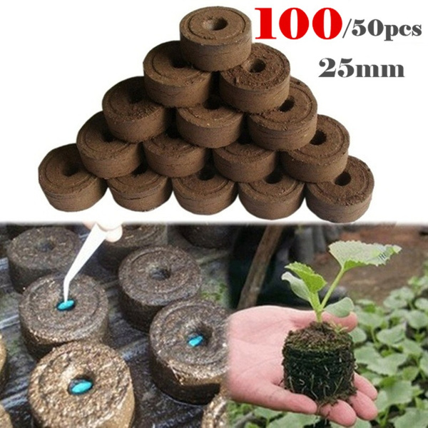 50x 25mm Jiffy Peat Pellets and Coco Pellets Seed Starting Plugs Seeds Soil WA 