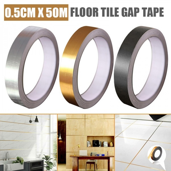 50M*0.5cm Self-Adhesive Gold Stickers Decals Waterproof Tile Wall