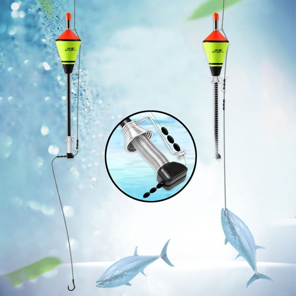 Portable Automatic Fishing Float Fishing Accessories Fast Fishing Bobber  Set Fishing Float Device Fishing Hook