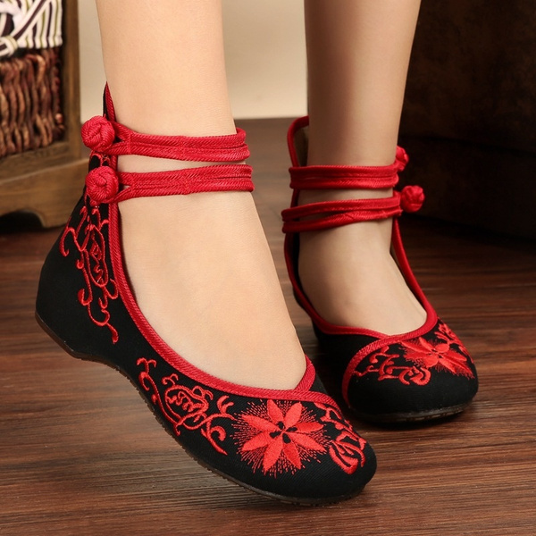 Embroidered mary jane deals chinese shoes