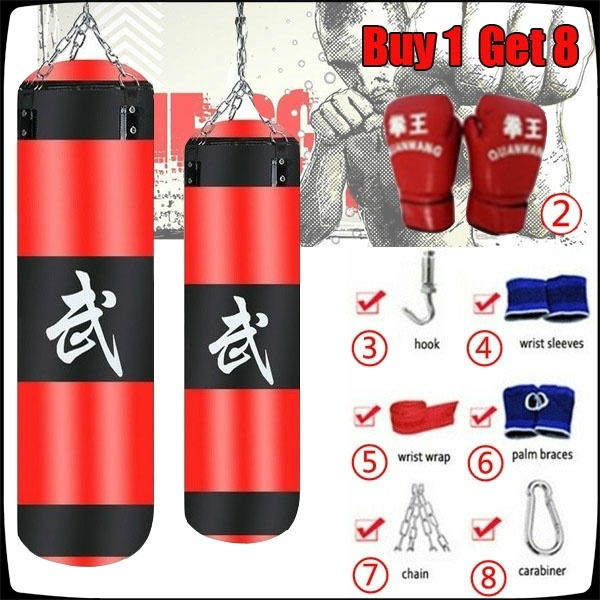 Heavy Boxing Punching Bag Training Speed Kicking MMA Workout Empty Sandbag 