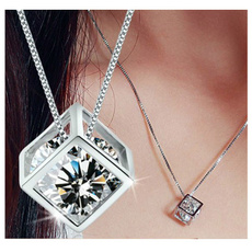 Sterling, DIAMOND, Jewelry, Necklaces Pendants